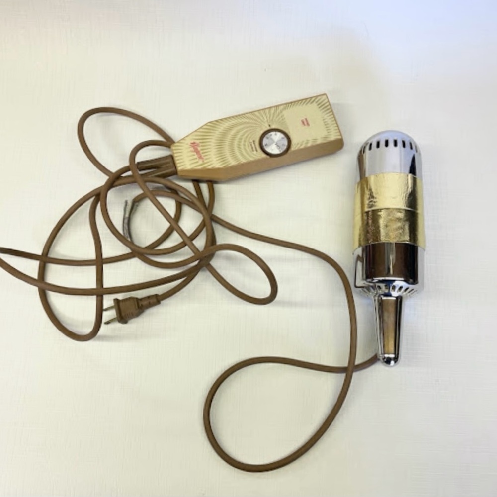 NIAGARA Cyclo-Massage Hand Unit Vintage Electric Handheld Massager Chrome Gold